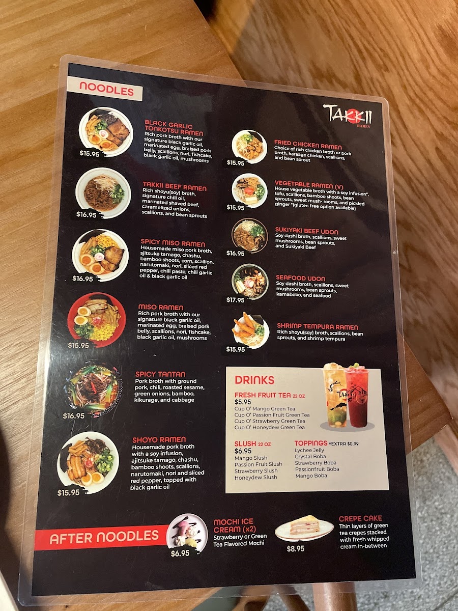 Menu Takkii Ramen Easton-5