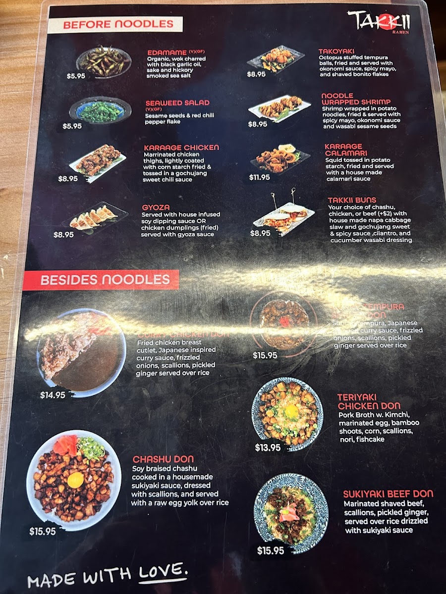 Menu Takkii Ramen Easton-6