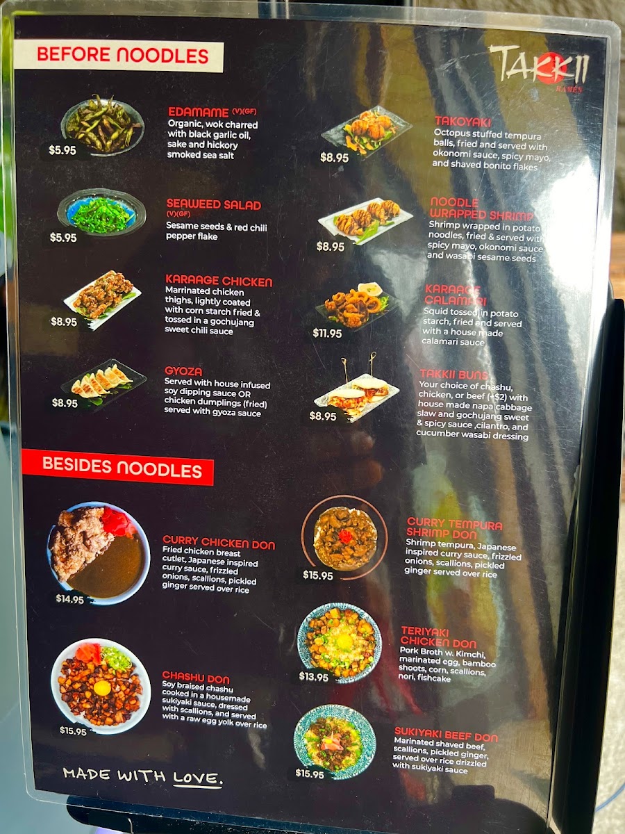 Menu Takkii Ramen Easton-8